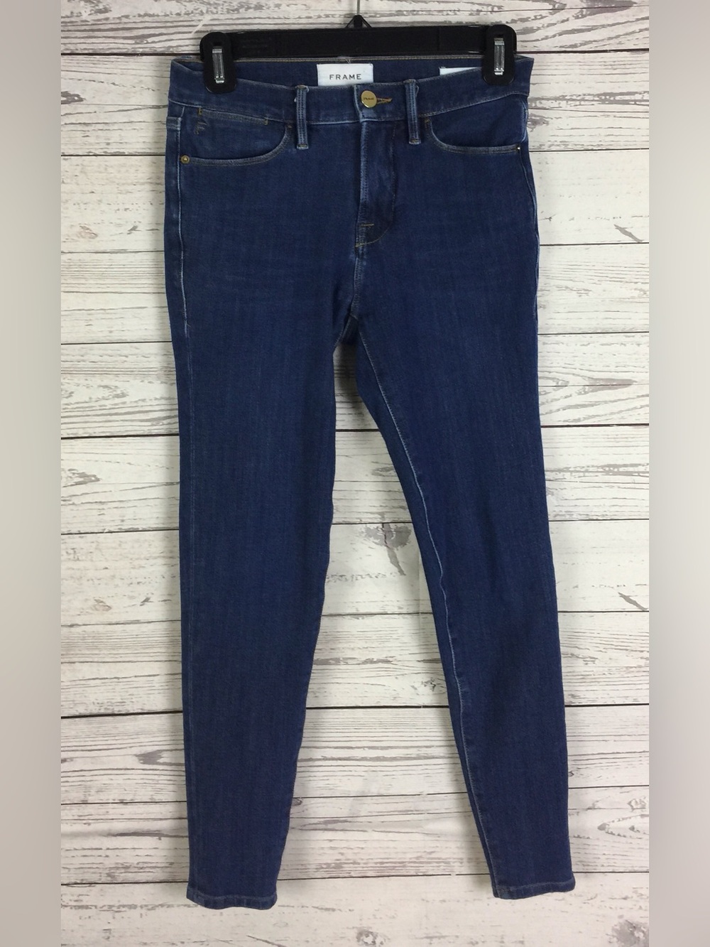 Frame Women's Le High Skinny Dark Wash Stretch Denim Jeans Size 25
